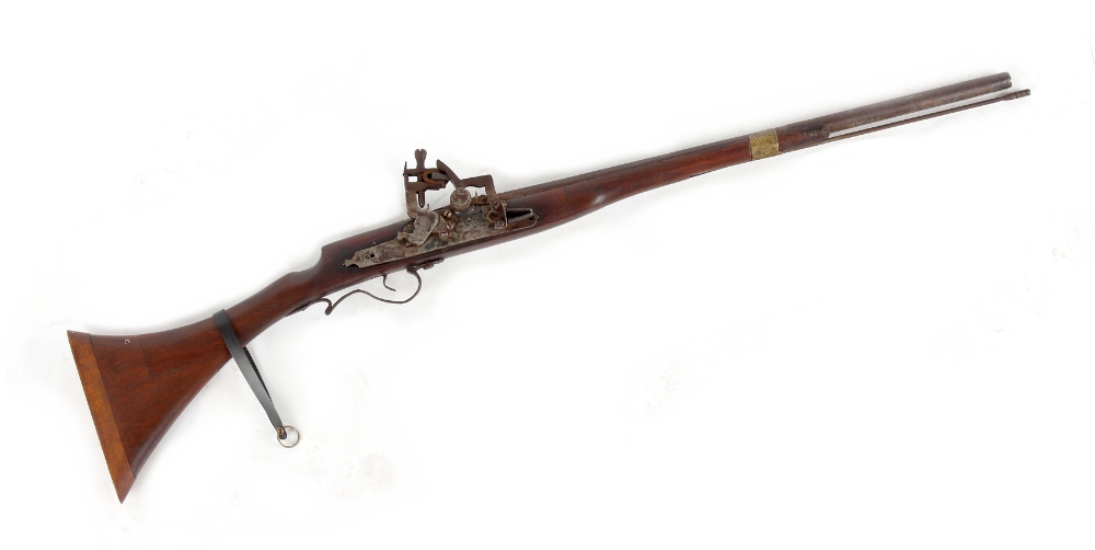 Property of a deceased estate - a Middle Eastern style club foot stocked flintlock musket, 39ins. (