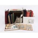 Property of a lady - philately - two boxes containing a stamp collection, GB, Commonwealth &