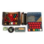 Property of a gentleman - a quantity of snooker / billiards full size table accessories including