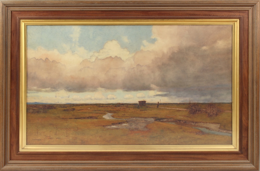 Property of a gentleman - Willie Stephenson (exh.1893-1938) - AN EXTENSIVE LANDSCAPE WITH FIGURES