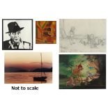 Property of a gentleman - four assorted prints including a Disney Store Commemorative Lithograph;