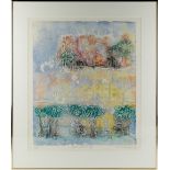 Shoichi Hasegawa (b.1929) - 'Reflets de printemps' - etching in colours, limited edition, 23.45 by