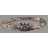 Property of a lady - an Indian or Islamic white metal belt (tests silver), approximately 237