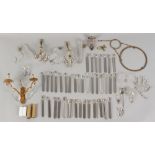 Property of a deceased estate - a box containing assorted lighting including cut glass lustre