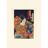 Toyohara Kunichika (1835-1900) - Kabuki actor Nakamura Nakatarou - woodblock print, oban, circa