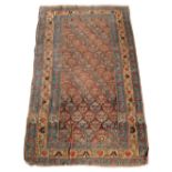 Property of a gentleman - a late 19th century Anatolian rug, worn, 83 by 47ins. (211 by 120cms.) (