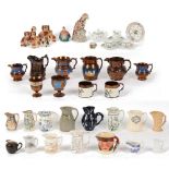 Property of a gentleman - a quantity of assorted ceramics including Victorian Staffordshire dogs &