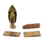 Property of a lady - a bronze figure of a standing Buddha, 5.65ins. (14.3cms.) high; together with a