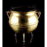 Property of a lady - an Arts & Crafts brass coal bucket, in the manner of Dr. Christopher Dresser,