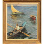 ARR - Francisco Pons Arnau (1886-1965) - BOATING - oil on canvas, 28.55 by 24.6ins. (72.5 by 62.