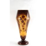 Property of a gentleman - a large French Art Deco Charles Schneider ('Charder') cameo glass vase,