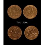 Property of a lady - gold coins - two Edward VII gold half sovereigns, 1906 and 1910 (2) (see