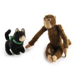 Property of a gentleman - a Farnell Alpha Toys monkey, with jointed limbs, 12.5ins. 932cms.) long;