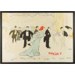 Property of a gentleman - SEM (Georges Goursat) (1863-1934) - MAXIM'S - lithograph in colours, 14.15