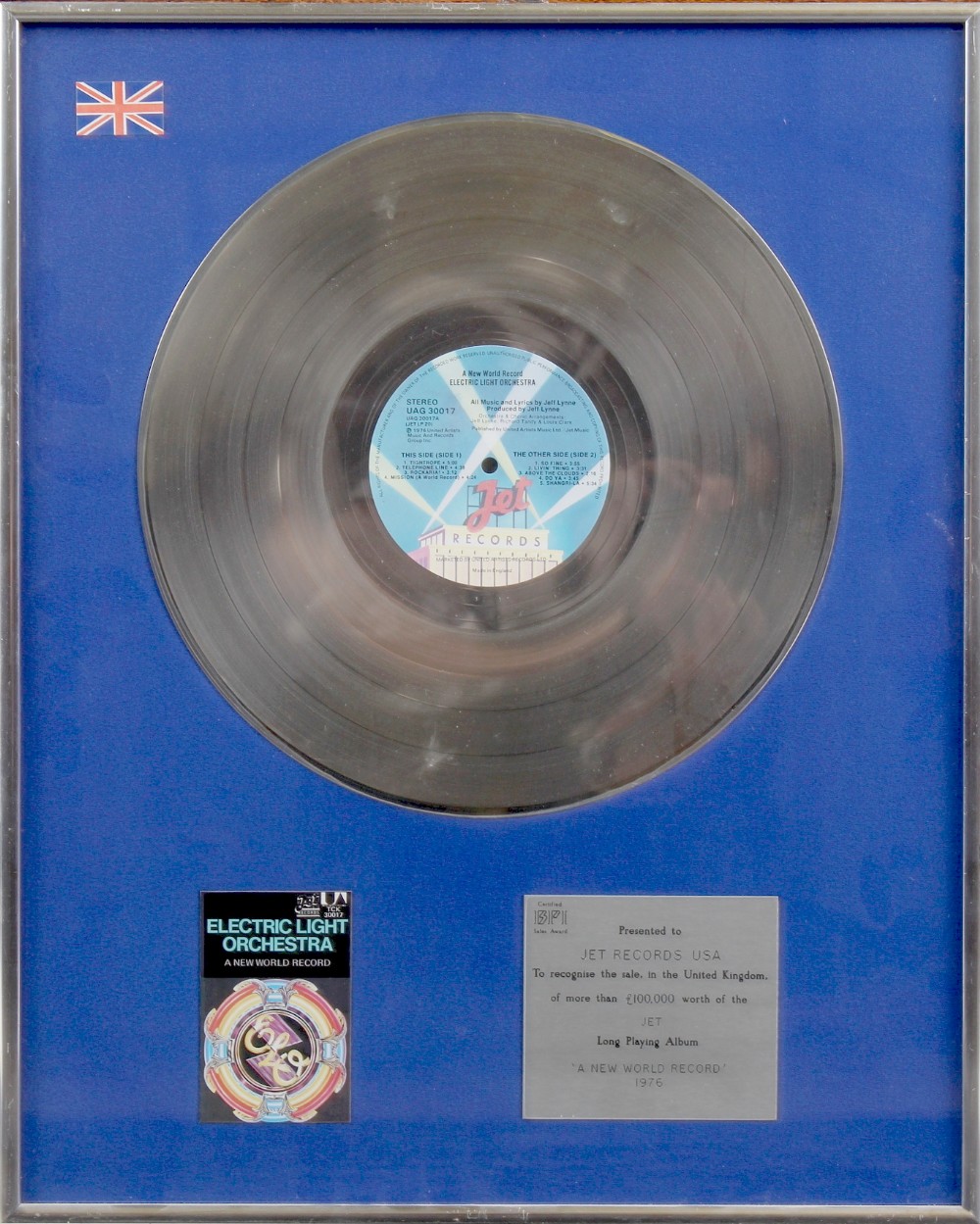 Property of a gentleman - rock & pop - Electric Light Orchestra (E.L.O.) - a framed & glazed