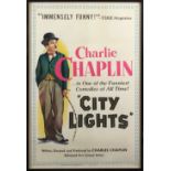 Property of a gentleman - a collection of film posters & ephemera - 'City Lights' (1931) - 40.75