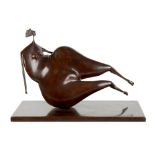 ARR - Property of a gentleman - Abigail Varela (b.1948) - MUJER RECOSTADA - bronze sculpture,