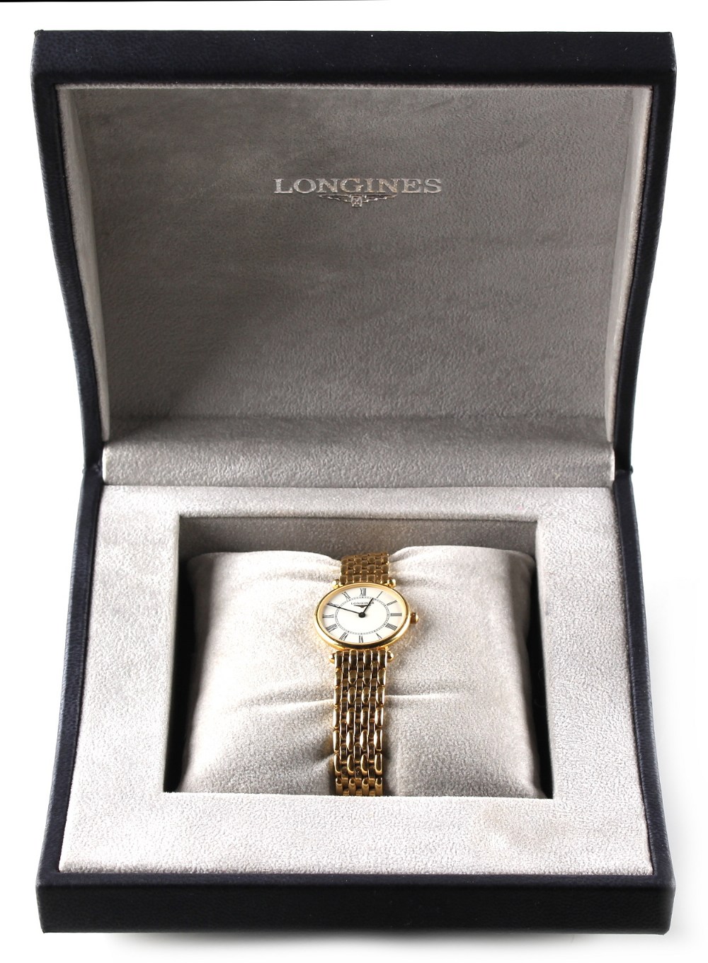 Property of a deceased estate - a lady's Longines 18ct yellow gold wristwatch on 18ct yellow gold