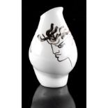 Property of a lady - a Rosenthal porcelain vase designed by Jean Cocteau, printed with a portrait,
