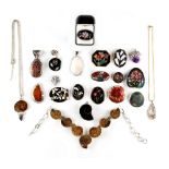 Property of a deceased estate - a bag containing assorted modern jewellery including silver &