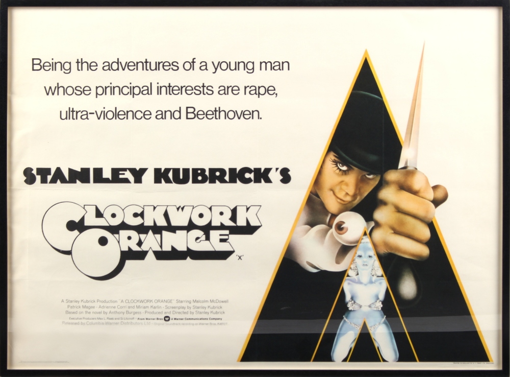 Property of a gentleman - a collection of film posters & ephemera - 'A Clockwork Orange' (1971) -