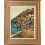 Property of a gentleman - Andrea Patrisi (Italian, b.1954) - 'BEL BAGNO, POSITANO' - oil on board,