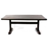 Property of a gentleman - a modern ash refectory table, the top 76.75 by 36ins. (195 by 91.5cms.) (