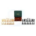 A private collection of chess sets - a Jaques 'The Original' Staunton chess set with ebony & boxwood