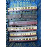 A Small Quantity of Brass Part Built and Finished 'OO' Rolling Stock, including coaches.