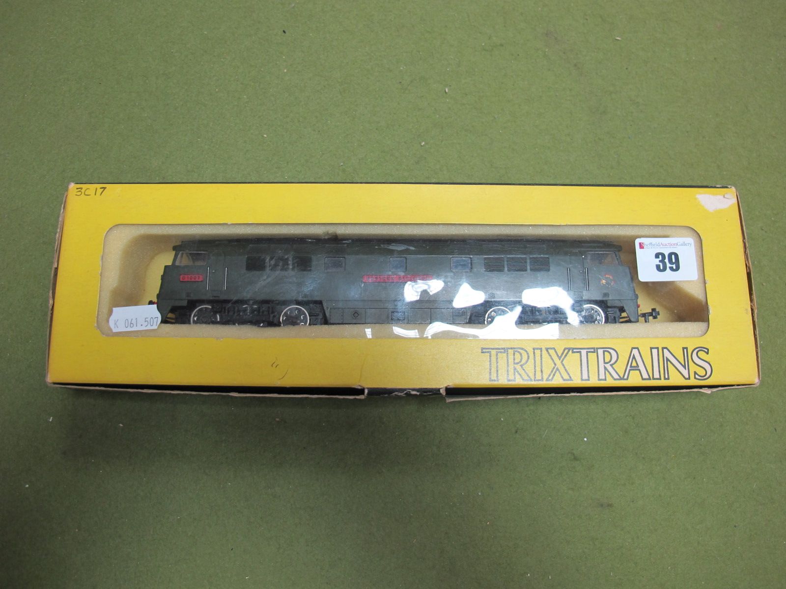A 'OO' Scale Western Diesel by Trix, finished in green. Named 'Western Explorer. Boxed