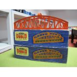 Two Boxed Hornby Dublo DI Girder Bridges, overall good plus.