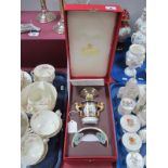 A Spode Porcelain Armada Cabinet Cup and Stand, Limited Edition No. 291/500, cased with