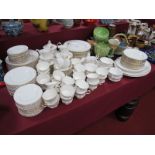 Royal Albert "Val D'or" Pattern Bone China Dinner Ware, comprising three graduated oval plates,