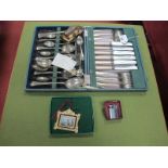 1997 The White House Christmas Decoration, boxed, part canteen of cutlery, trinket box, Ronson