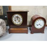 A Late XIX Century Mahogany Cased Mantel Clock, white enamel dial, Roman numerals, by Henry Marc