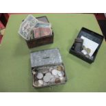 A Quantity of Banknotes, coinage, tins.