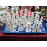 A Good Collection of Approximately Thirty Five Crested Ware Model Lighthouses, varying designs and