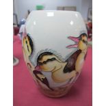 A Moorcroft Pottery Vase, decorated with the 'Spring Duckling' design by Kerry Goodwin, shape 102/5,