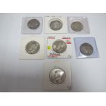 Florins: 1896 (GF but polished?), 1916 (GEF), 1918 (GF/F) and 1920 (GF/NVF), 1930 (F), 1933 (NVF/VF)