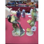 J. T. Jones Widow Bird, and Linley Adams Humming Bird, both for Crown Staffordshire.