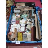 Cigarette Cards, postcards, stamps:- One Box