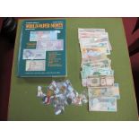 36 Heavily Circulated Foreign Banknotes, a quantity of medals and tokens sometimes having a