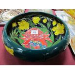 A Moorcroft Pottery First Quality Bowl, decorated in the 'Trial' Torch Ginger design from the