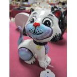 Lorna Bailey Pottery - Queenie the Cat, 13cm high.