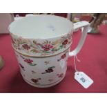 *WITHDRAWN* An Early XIX Century Derby Porcelain Porter Mug, painted in red, pink and purple with