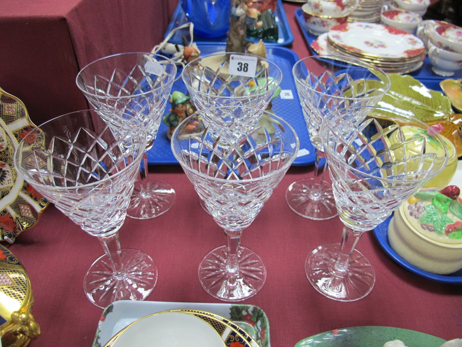 A Set of Six Waterford Crystal "Adare" Pattern Goblets. (6)