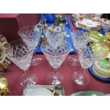 A Set of Six Waterford Crystal "Adare" Pattern Goblets. (6)