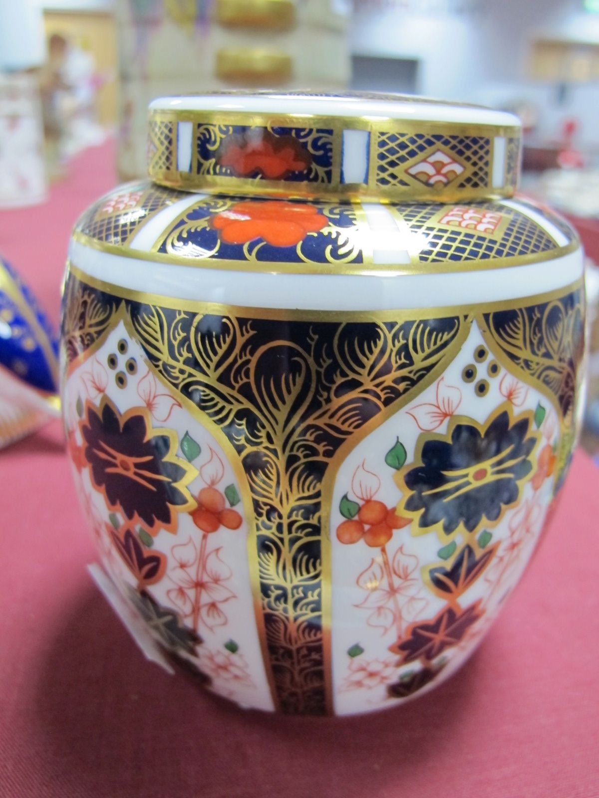 A Royal Crown Derby Imari Ginger Jar and Cover, pattern 1128, of shouldered ovoid form, date code