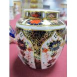 A Royal Crown Derby Imari Ginger Jar and Cover, pattern 1128, of shouldered ovoid form, date code