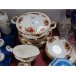 Royal Albert 'Old Country Roses', six 21cm plates, two 26.5cm plates, four fruit bowls - all 1st